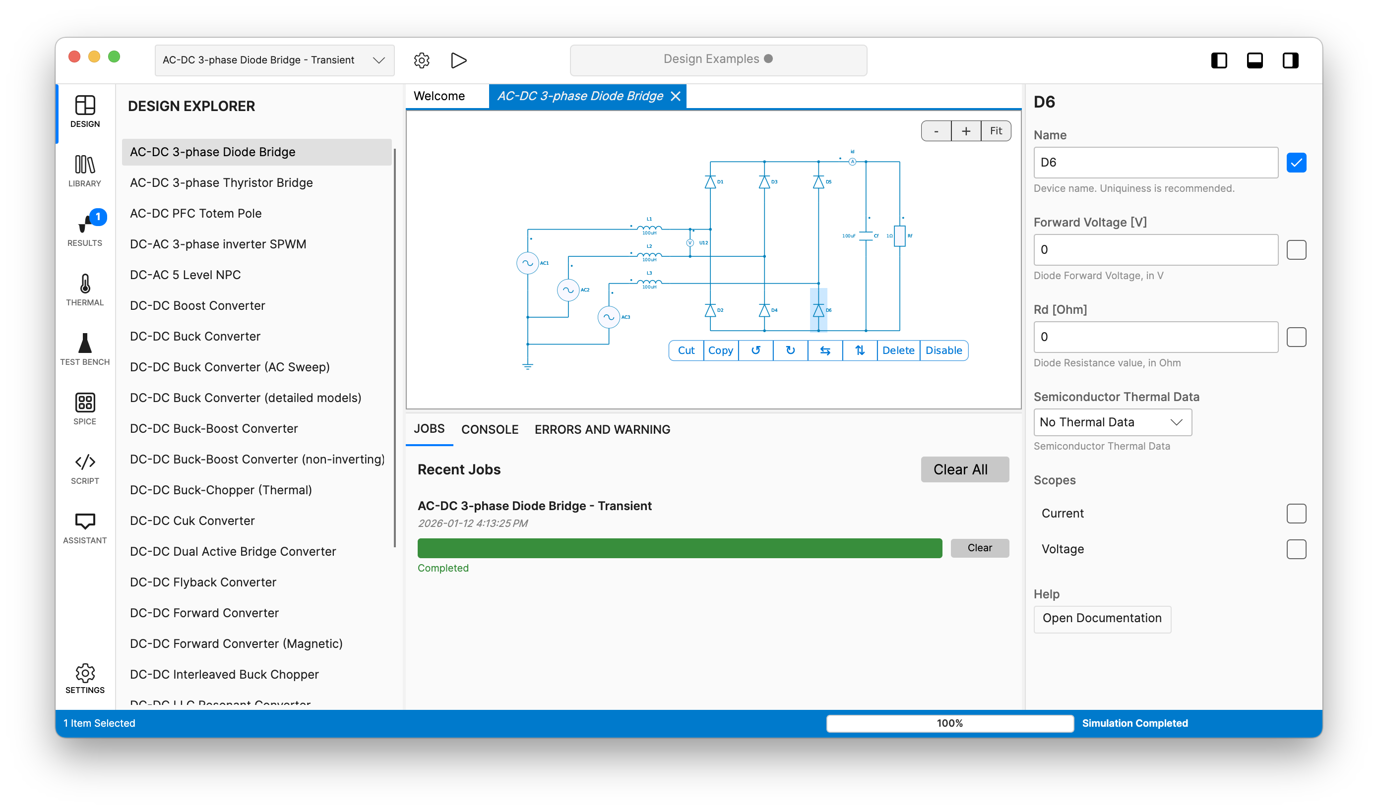 Run transient simulation